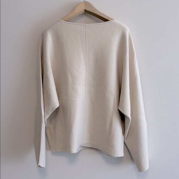Aritzia babaton ivory cream minimalist sweater sz s preowned - Picture 2 of 11